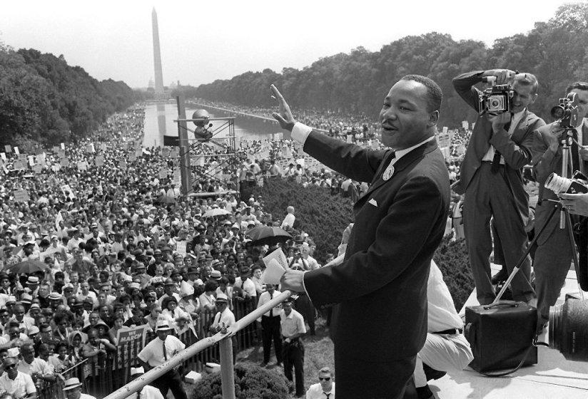 Martin Luther King on the National Mall in Washington, D.C. in 1963