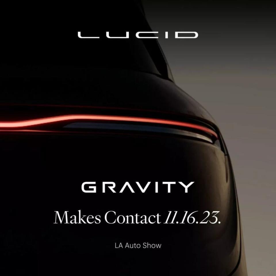 Lucid Gravity將會在11月16日正式發表，而投產時間預估在2024年底。(圖片來源：Lucid)