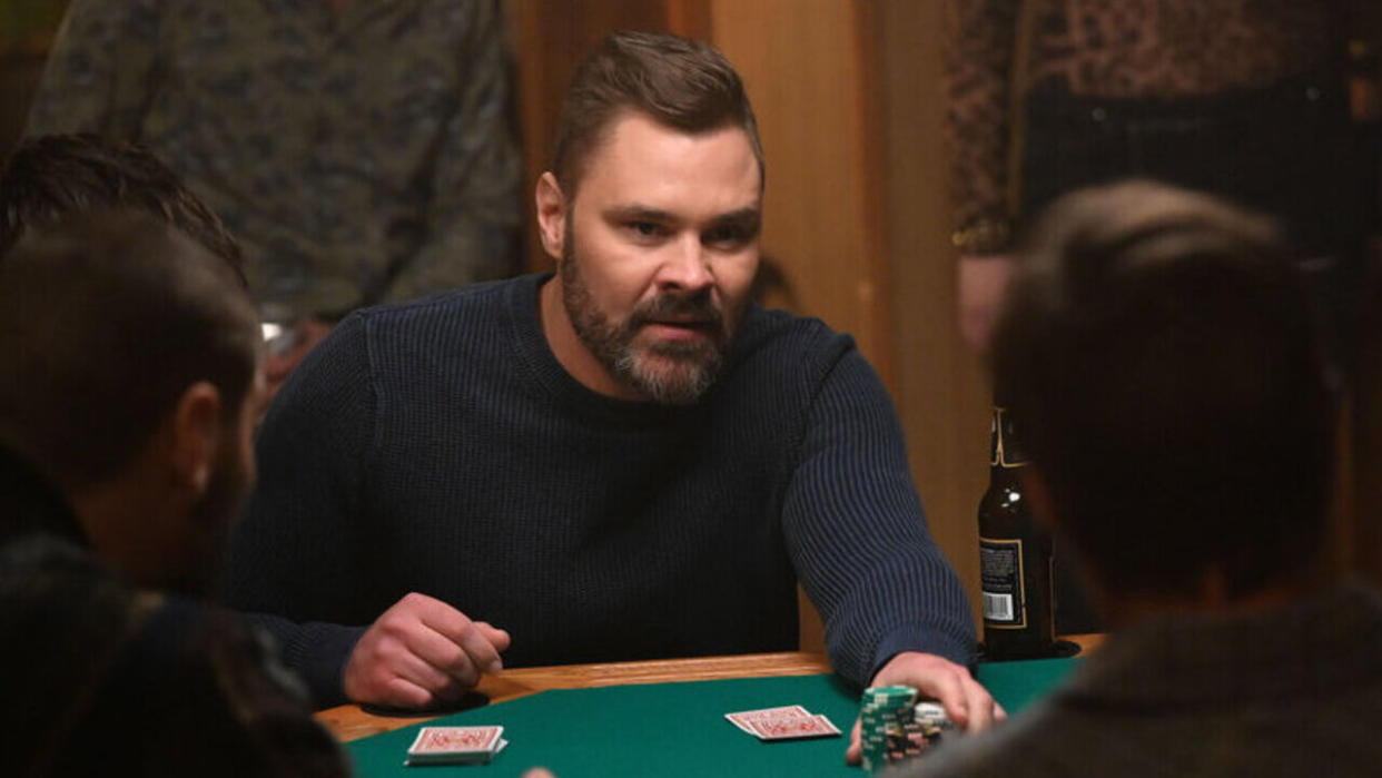  Patrick John Flueger in Episode 2 of Chicago P.D. Season 11 playing poker. 