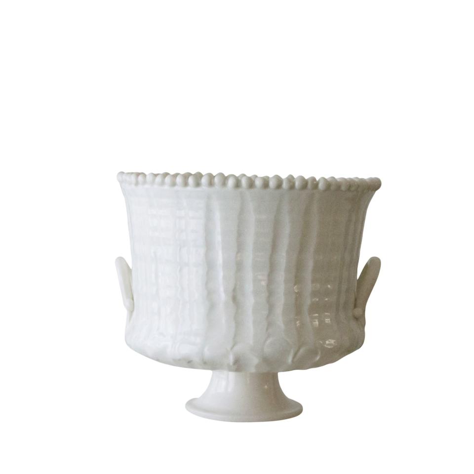 Wide-mouth urn by Frances Palmer Pottery; $1,900. krbnyc.com