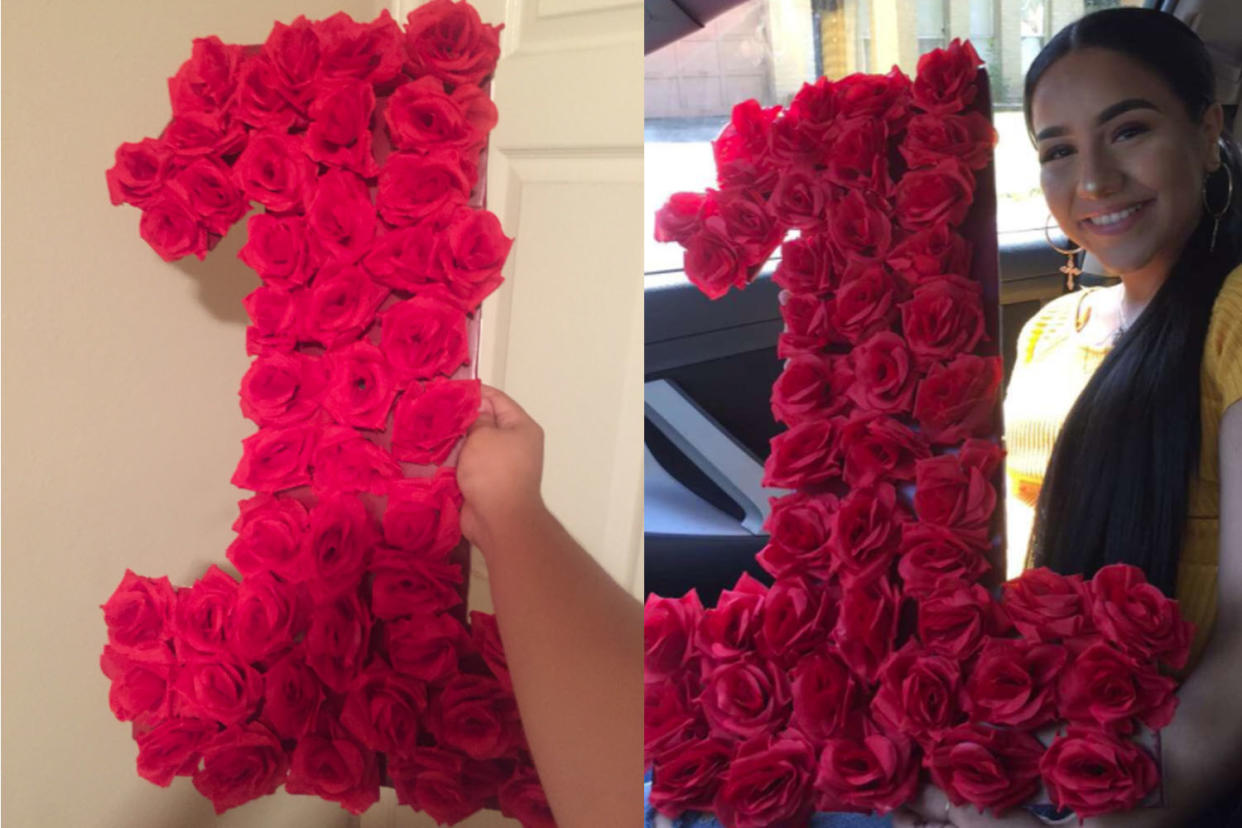 One teen got creative with his anniversary gift to his girlfriend. (Photo: Twitter/trillmexican_)