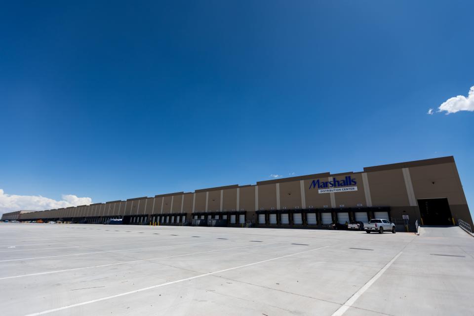 The 2-million-square-foot Marshalls distribution center at 3900 Global Reach Drive has opened and already has 500 employees.