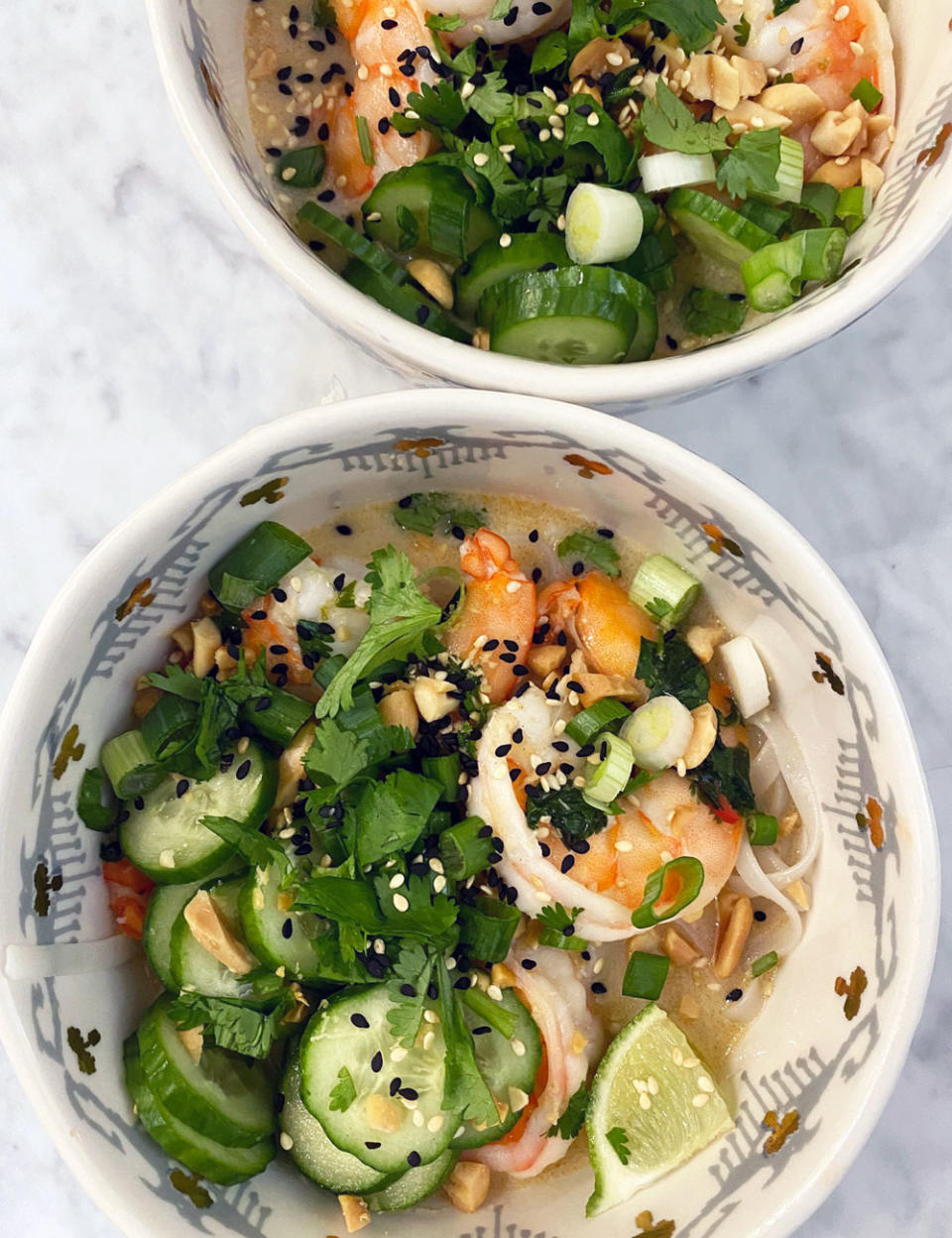 Vietnamese BBQ shrimp vermicelli bowls