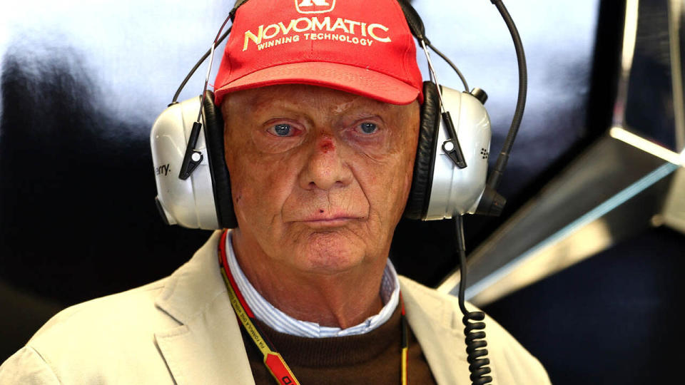 Niki Lauda in 2014.  (Photo by Mark Thompson/Getty Images)