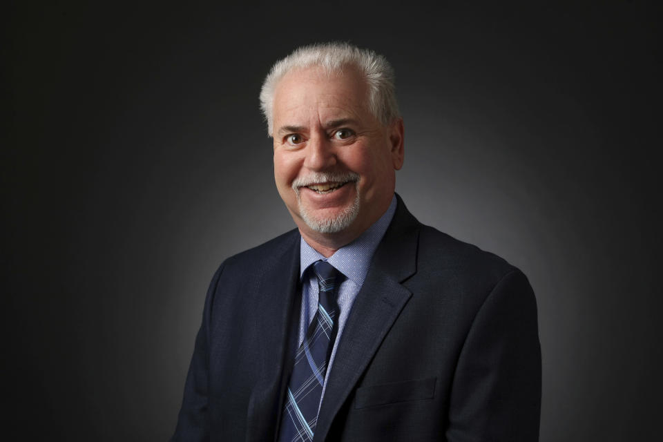 Jeff German, investigative reporter, poses for a portrait at the Las Vegas Review-Journal photos studio, in Las Vegas, on Jan. 19, 2017. German was stabbed to death outside his home and police are looking for a suspect, authorities said. Las Vegas Metropolitan Police officers found journalist German dead with stab wounds around 10:30 a.m. Saturday, Sept. 3, 2022, after authorities received a 911 call, reported the Las Vegas Review-Journal. (Elizabeth Brumley/Las Vegas Review-Journal via AP)