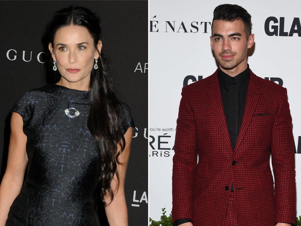 Sind sich Schauspielerin Demi Moore und Sänger Joe Jonas näher gekommen? (Bild: Byron Purvis/AdMedia/ImageCollect / DFree/Shutterstock.com)