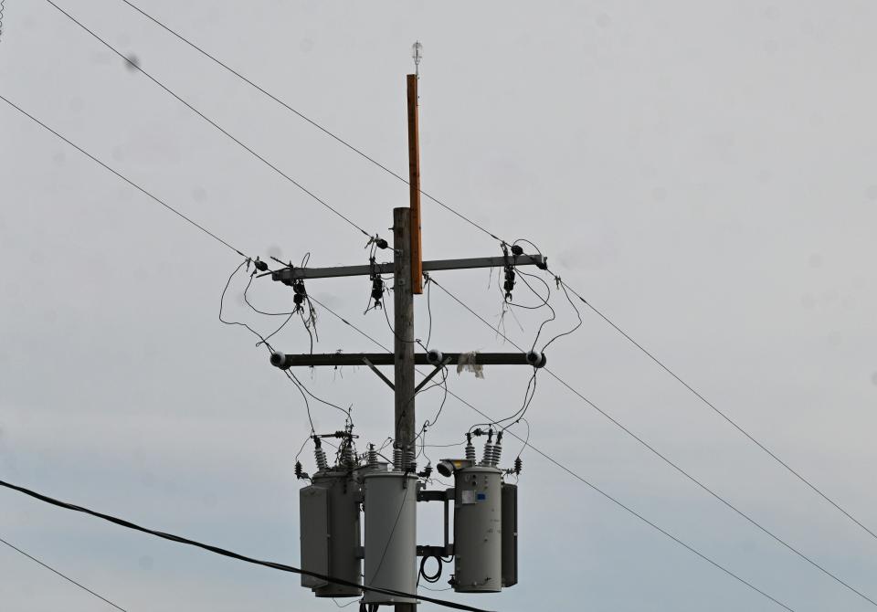 Consumers Energy put a staff on the original nesting pole to prevent the osprey from returning in 2023.