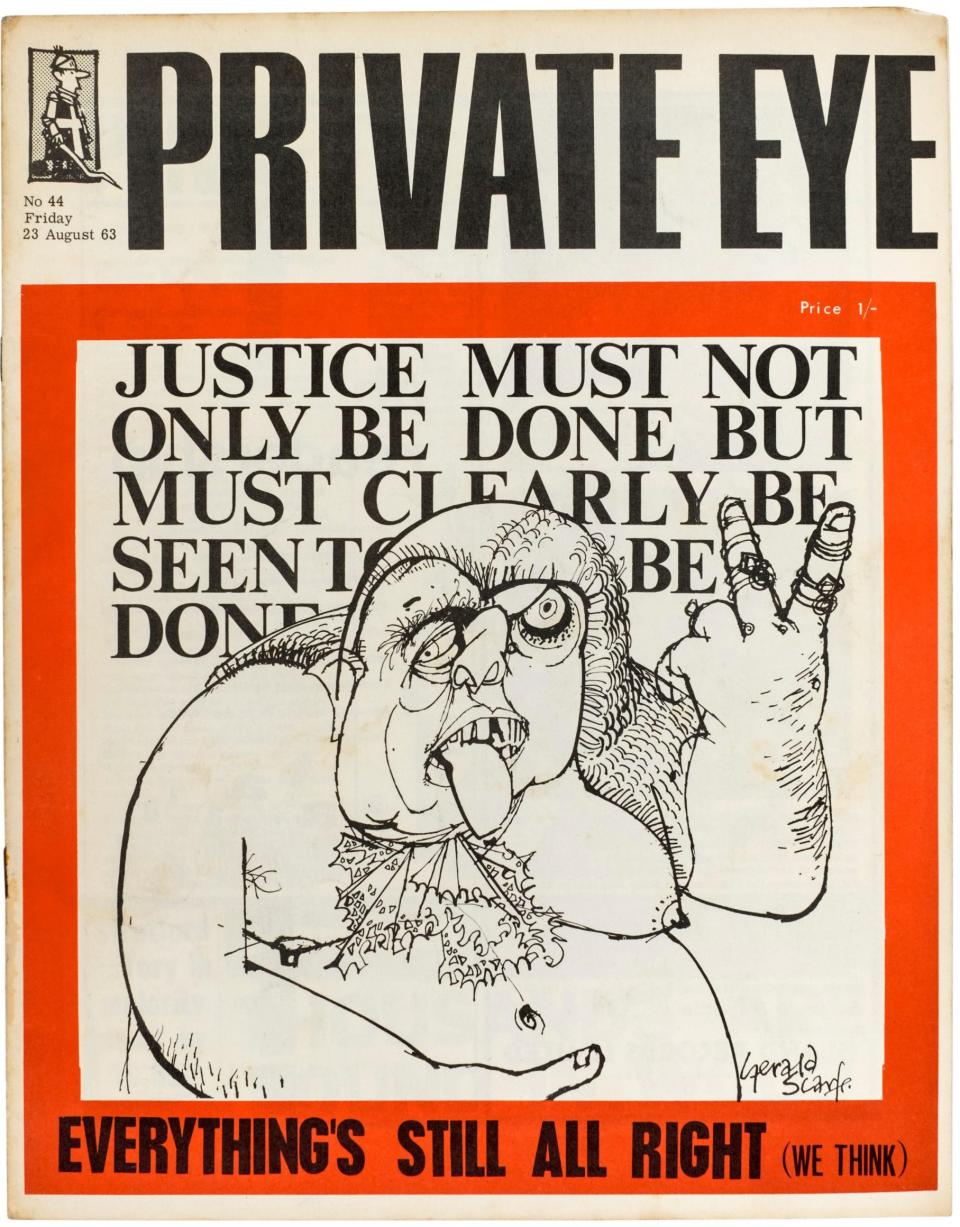 A Private Eye cover from 1963 with a Gerald Scarfe cartoon - Marc Tielemans / Alamy