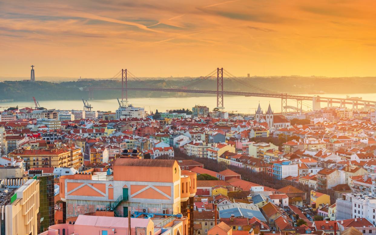 lisbon at sunset - iStock