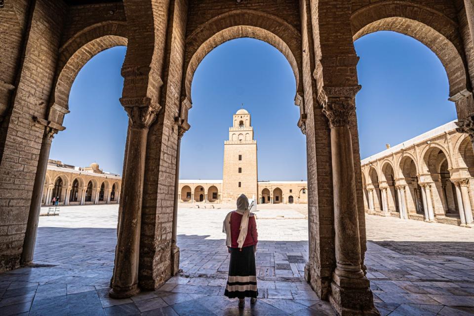 Kairouan’s seventh-century mosque was built using Phoenician columns and Roman marble pillaged from Carthage (Richard Collett)