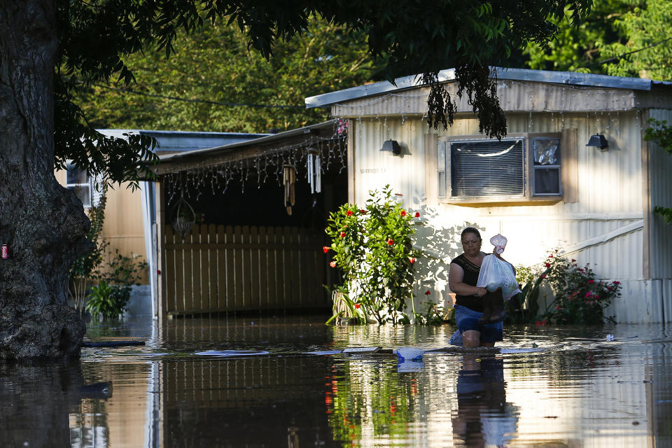 Swollen river feeds Texas flooding