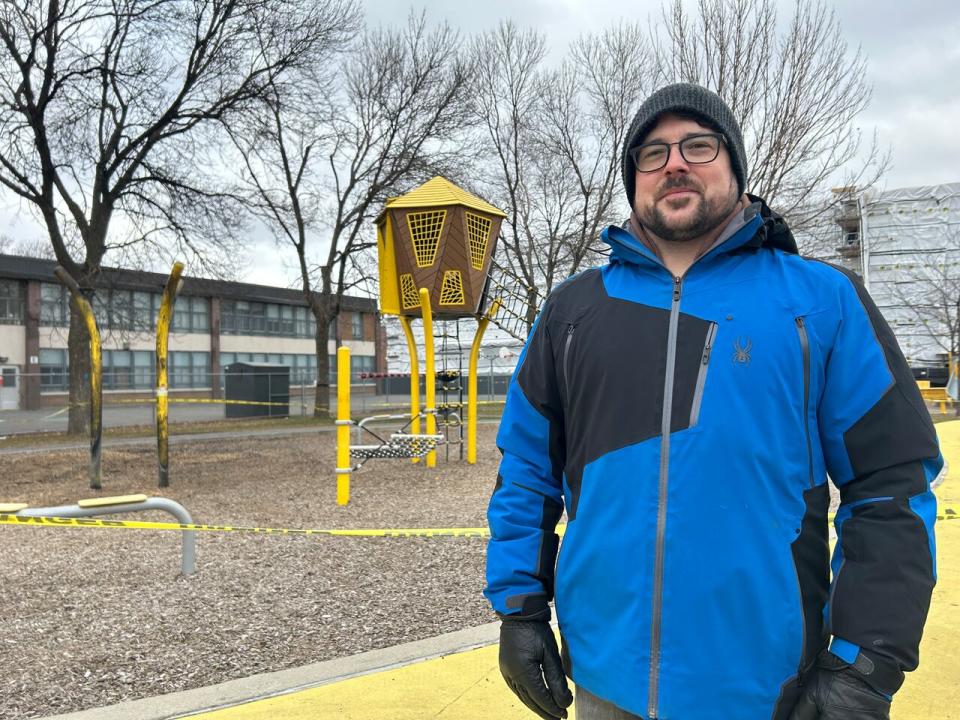 Saint-Michel resident Maxime Sabourin says the playground fire and other recent cases of violence have left the neighbourhood feeling scared. He's wants more police visibility in the area. 