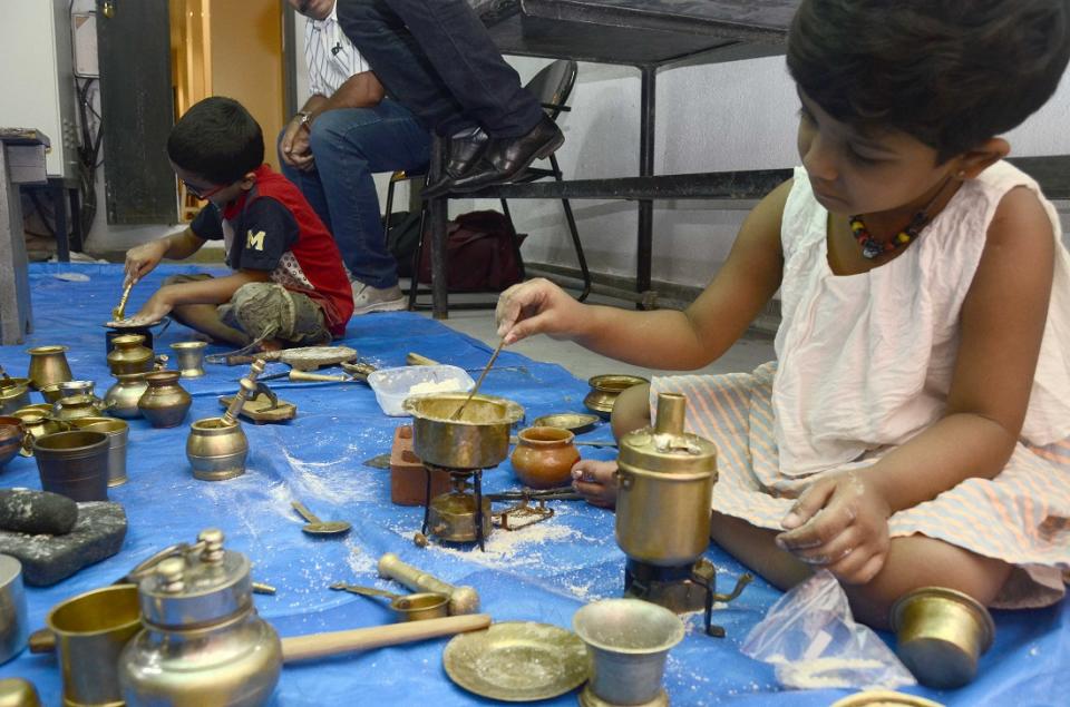 In ancient times, Bhatukli was devised as a method of getting young girls to learn home management rituals and traditions through play 