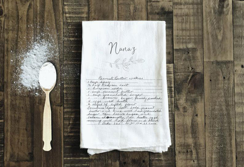 Handwritten Recipe Tea Towel