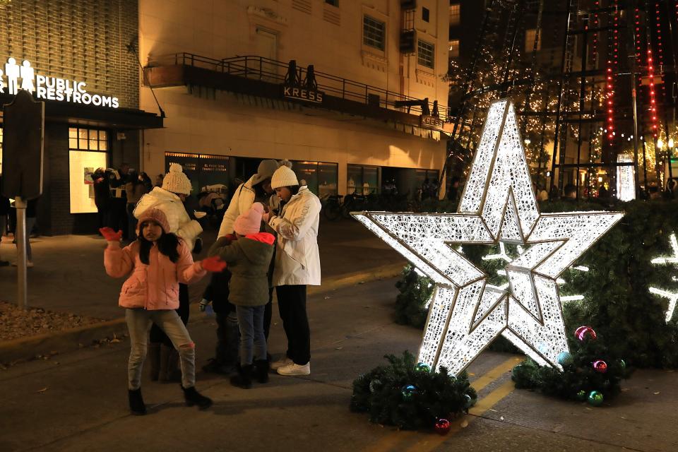 Take a stroll in your favorite holiday sweather Dec. 17 as San Jacinto Plaza.