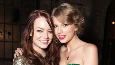 Feature Taylor Swift and Emma Stone's Best Friendship Moments Over the Years: Movie Premieres, Awards Shows and More