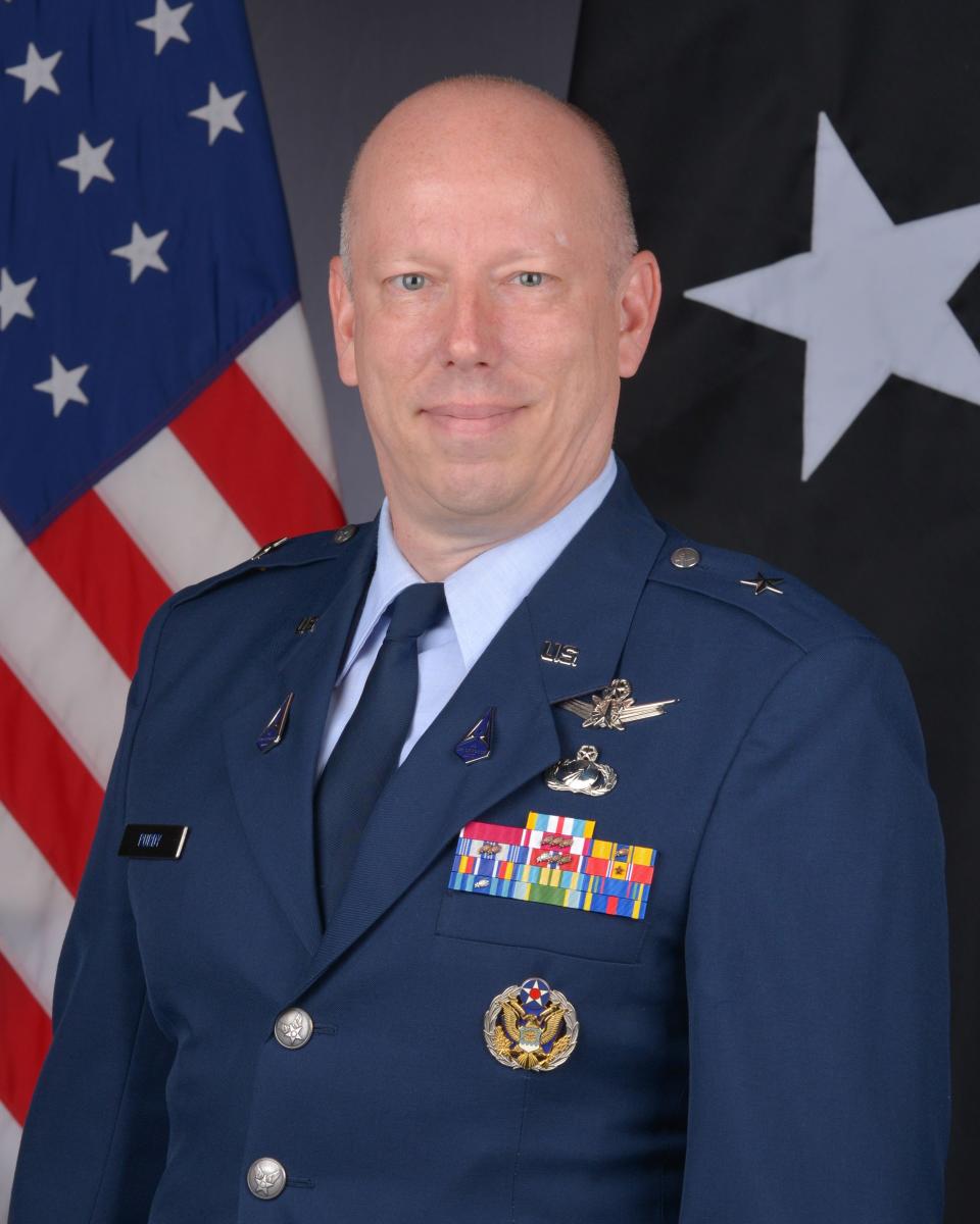 Space Force Maj. Gen. Stephen Purdy, pictured here as a brigadier general, is commander of Space Launch Delta 45.