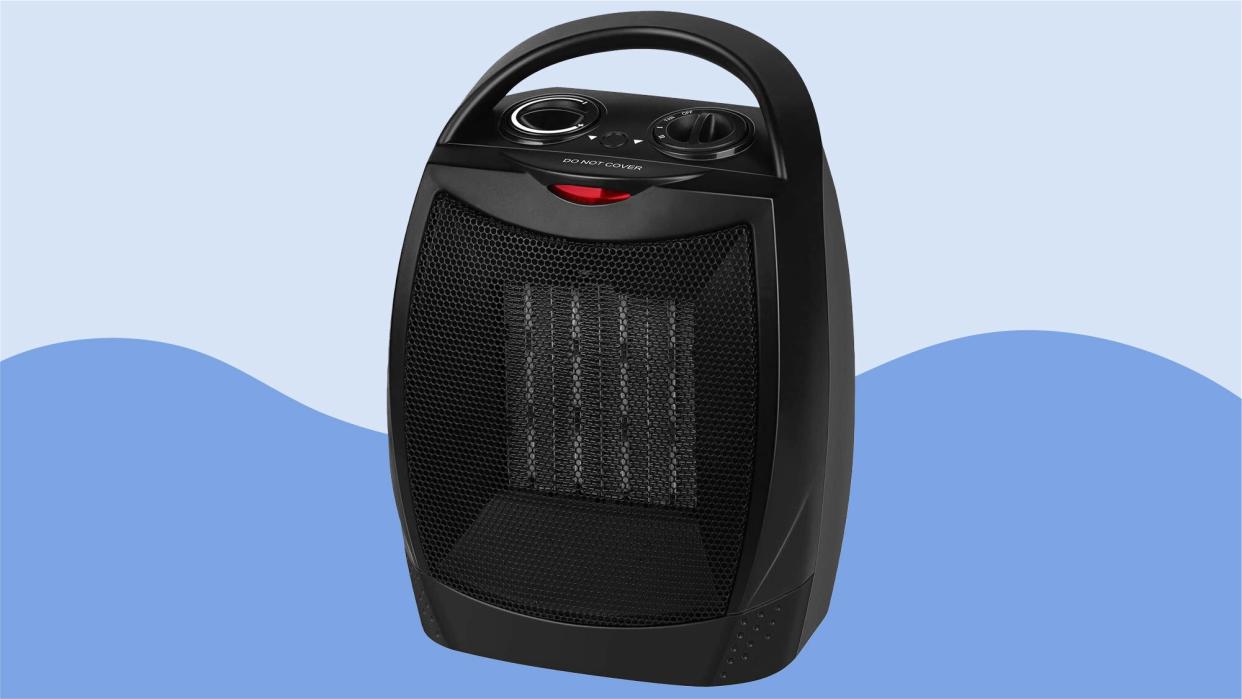 Portable Electric Space Heater, Ceramic Heater with Thermostat