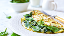 <p> Spinach is a savvy addition to savoury breakfasts, whether in a green smoothie or omelette. One <a href="https://link.springer.com/article/10.1007/s10654-021-00747-3#Sec21" rel="nofollow noopener" target="_blank" data-ylk="slk:Danish study;elm:context_link;itc:0;sec:content-canvas" class="link ">Danish study</a> found that eating one handful of the leafy green vegetable per day could lower the risk of heart disease by 26 per cent thanks to its nitrate contents. It's also one of the <a href="https://www.womanandhome.com/health-wellbeing/foods-rich-in-magnesium/" rel="nofollow noopener" target="_blank" data-ylk="slk:foods rich in magnesium;elm:context_link;itc:0;sec:content-canvas" class="link ">foods rich in magnesium</a> which is important for sleep. </p>