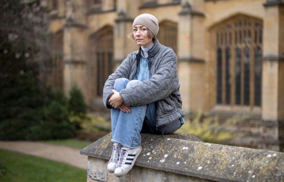 Daria Koltsova poses at an Oxford University campus (EPA)