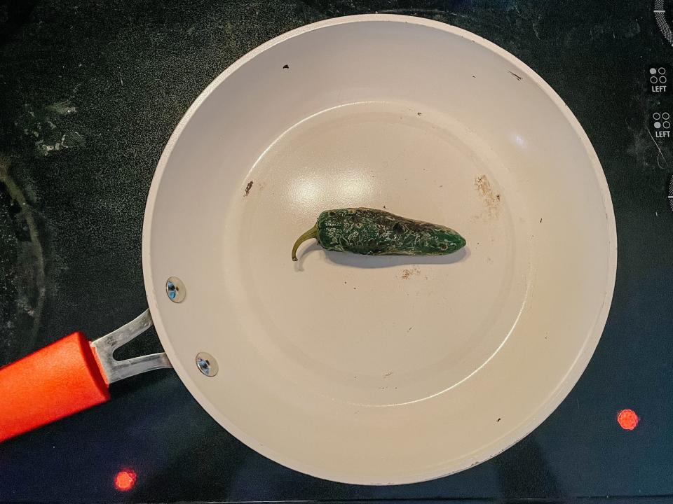 chili cooking on a pan on the stove