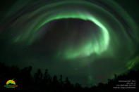 AuroraMAX observatory took this image of an auroral display over Yellowknife, Canada, on September 12, 2012.