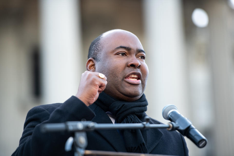 Democratic candidate Jaime Harrison, who is running to oust Republican Rep. Lindsey Graham in South Carolina, revealed that he raised an eye-popping $13.9 million in the second quarter. (Photo: Sean Rayford via Getty Images)