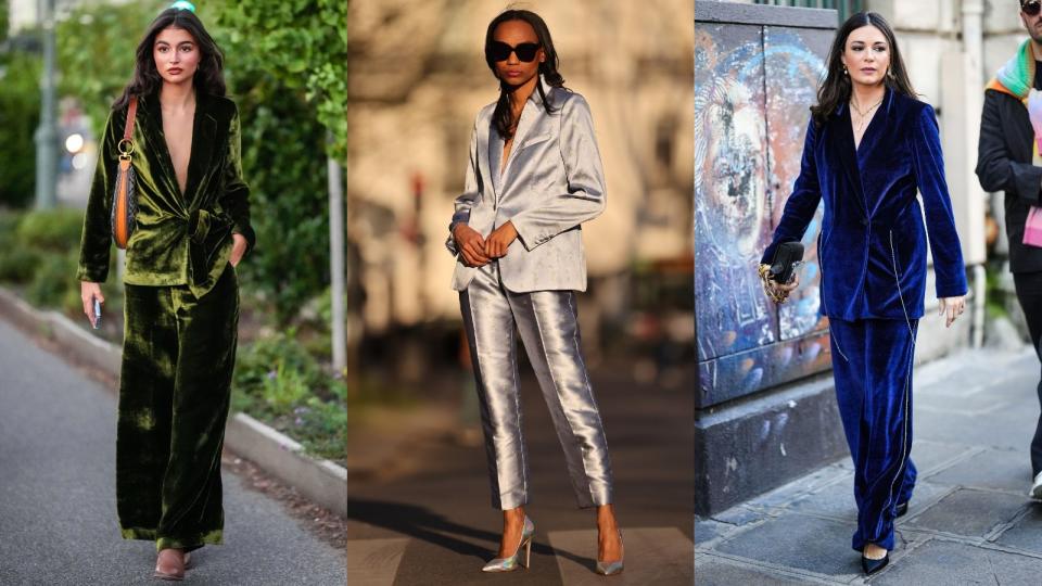 street style influencers showing what to wear on new year's eve to a dinner party