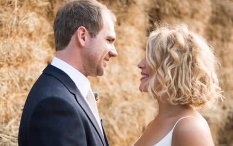 Luca and Becky Barletta on their wedding day - Credit: Family collection