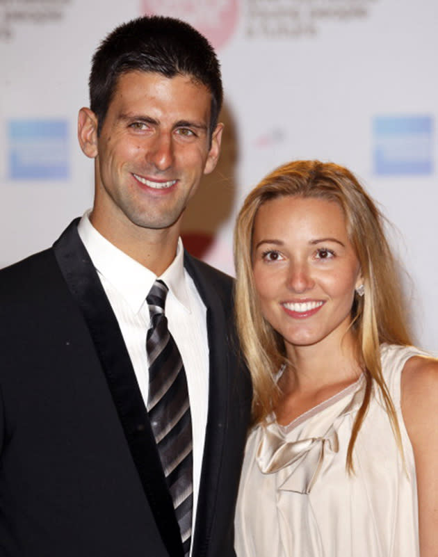 Jelena Ristic et Novak Djokovic (Getty Images)