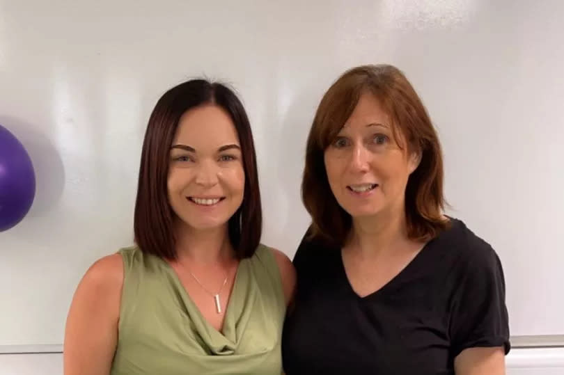 Senior Social Work Practitioner Dearbhaile McMahon, and Social Worker Assistant, Veronica Kerr, who are also taking part in the Women’s 10K alongside Angela -Credit:Submitted