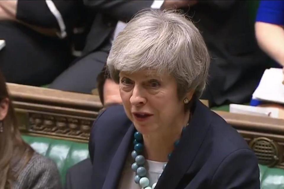 Theresa May said she was 'not capable of parliamentary ejaculation' (ITV)