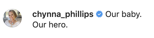 Reactions to Billy Baldwin's post revealing that his teen son with Chynna Phillips was diagnosed with cancer a year ago. (Screenshot: Billy Baldwin via Instagram)