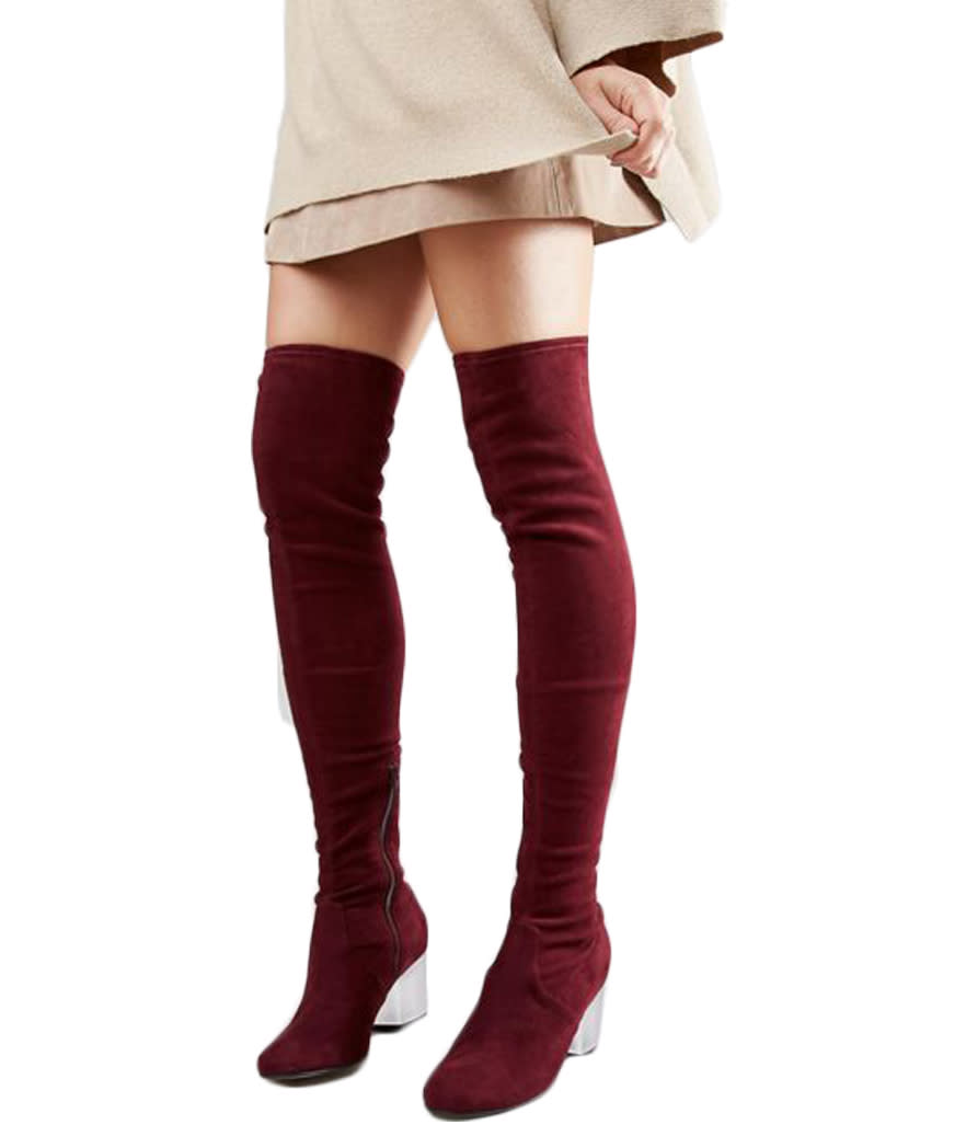 ASOS Clear Heel Over The Knee Boot