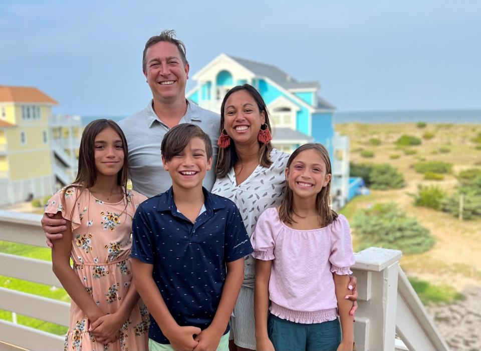 Dan and Kahea Milroy with their children. With many of the challenges that arose from the COVID-19 pandemic now behind them, Kahea said her children are succeeding in the Granville school system.