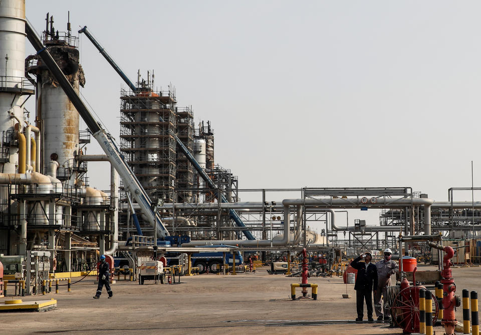 A view shows the damaged site of Saudi Aramco oil facility in Abqaiq, Saudi Arabia October 12, 2019. REUTERS/Maxim Shemetov