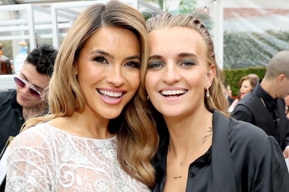 WEST HOLLYWOOD, CALIFORNIA - MARCH 12: (L-R) Chrishell Stause and G Flip attend the Elton John AIDS Foundation's 31st Annual Academy Awards Viewing Party on March 12, 2023 in West Hollywood, California. (Photo by Monica Schipper/Getty Images for Elton John AIDS Foundation)