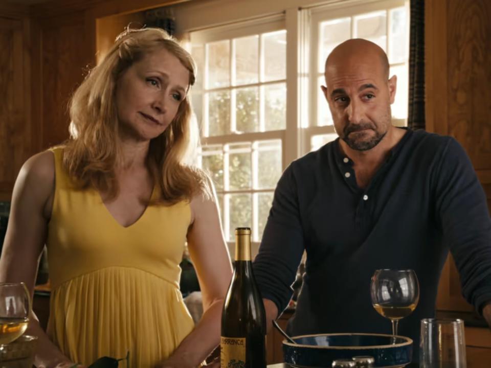 Patricia Clarkson and Stanley Tucci in "Easy A."