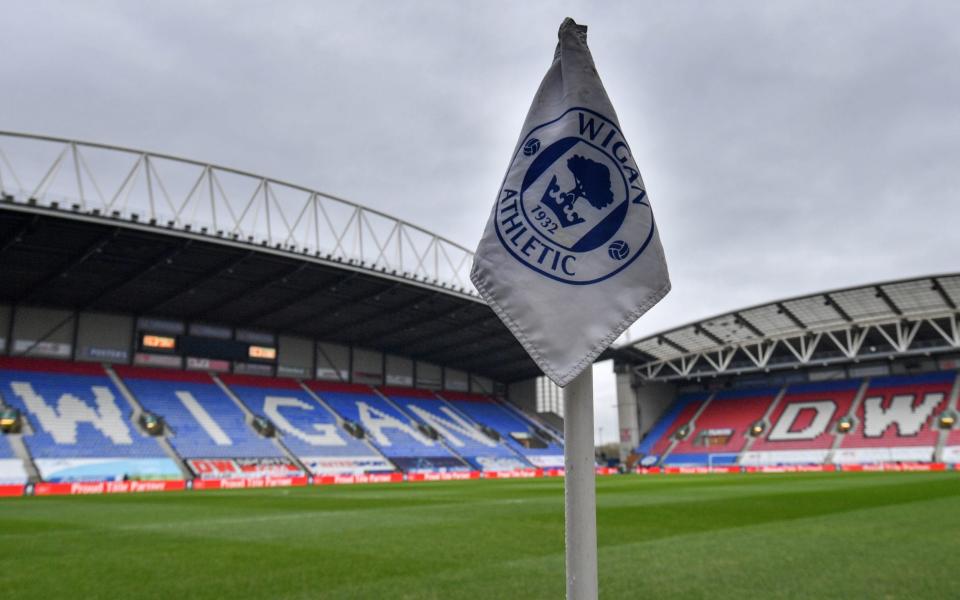 File photo dated 27-01-2018 of the DW Stadium, Wigan. PA Photo. Issue date: Wednesday September 30, 2020. Wiganâ€™s administrators have reached an agreement with a "preferred bidder" from Spain to purchase the League One club. See PA story SOCCER Wigan. Photo credit should read Anthony Devlin/PA Wire.  - File photo dated 27-01-2018 of the DW Stadium, Wigan. PA Photo. Issue date: Wednesday September 30, 2020. Wiganâ€™s administrators have reached an agreement with a "preferred bidder" from Spain to purchase the League One club. See PA story SOCCER Wigan. Photo credit should read Anthony Devlin/PA Wire. 
