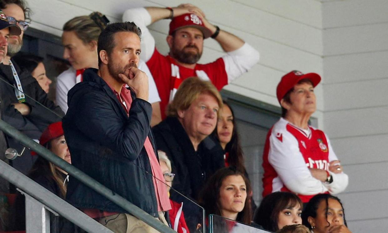 <span>Wrexham FC are owned by Hollywood star Ryan Reynolds and the American TV comedy actor Robert McElhenney. The Disney+ show Welcome to Wrexham is in its second season.</span><span>Photograph: Ed Sykes/Action Images/Reuters</span>