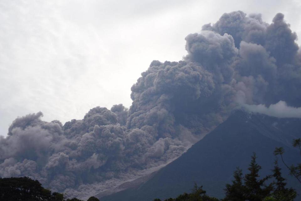 The Fuego Volcano in eruption, seen from Alotenango municipality (AFP/Getty Images)