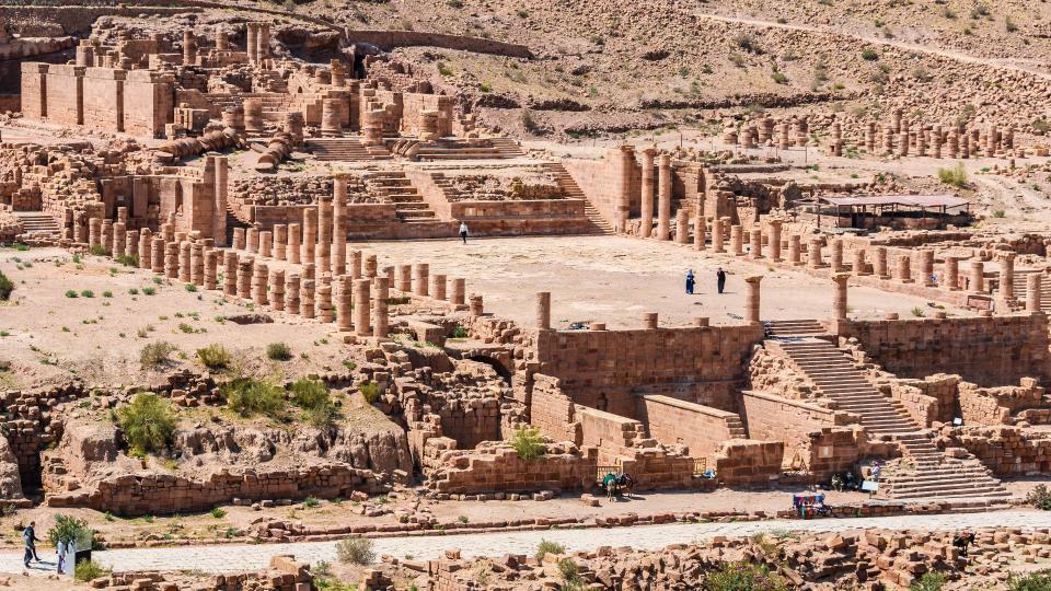 The Great Temple in the Lost City of Petra, Jordan.