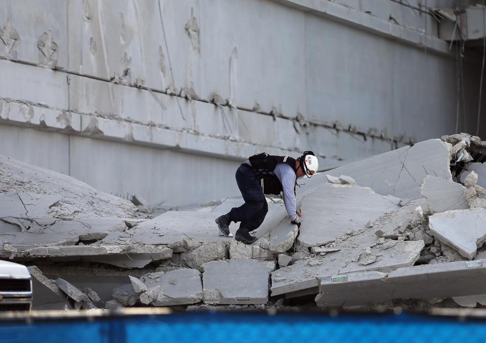 Parking Garage Under Construction At Miami-Dade College Campus Collapes