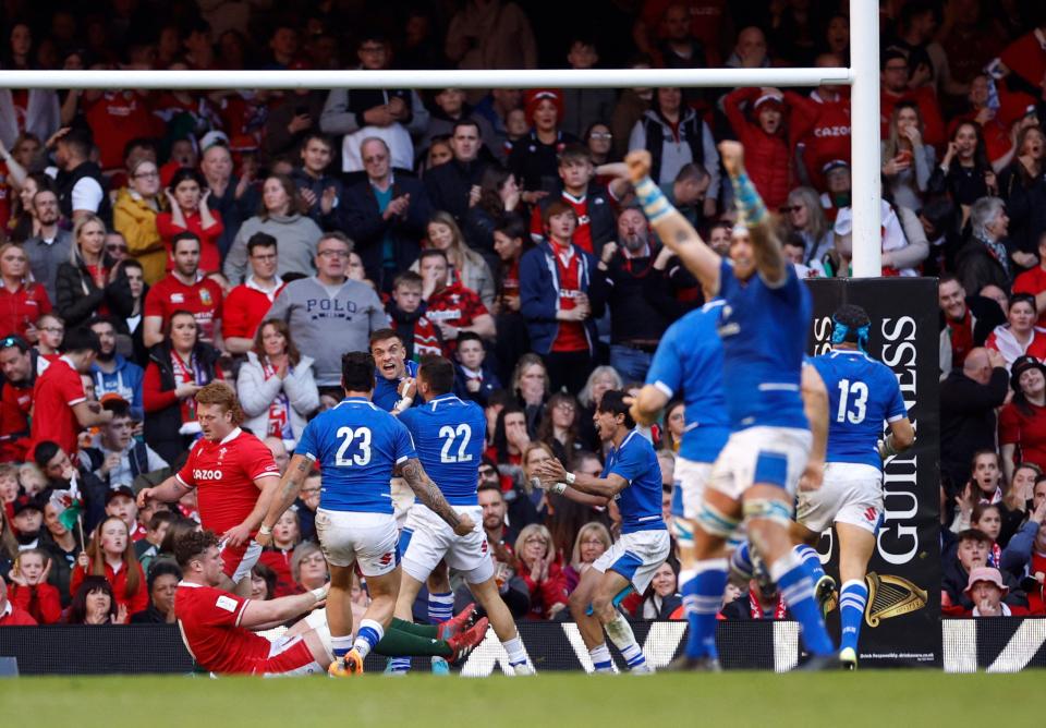 Italy beat Wales in Cardiff last year for a first Six Nations win since 2015 (Action Images via Reuters)