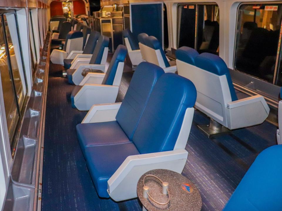 Inside the observation car of an Amtrak Superliner - Amtrak Upgraded Long Distance Trains 2021