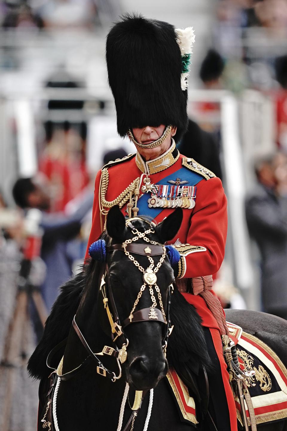 King Charles III during the Trooping the Colour ceremony (PA)