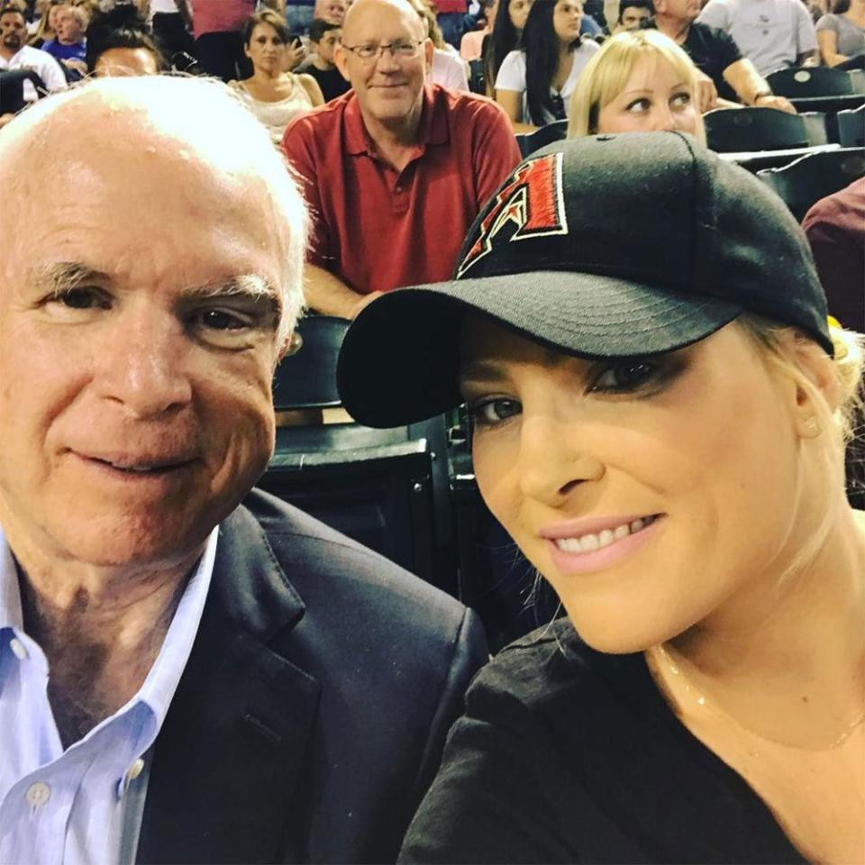 John and Meghan McCain at an Arizona Diamondbacks game