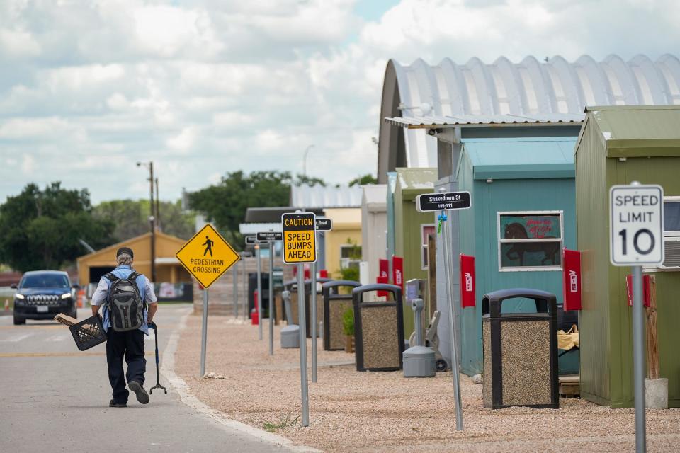 The Esperanza Community has 100 single-occupancy cabins built, with another 100 to be built in the coming year. The nonprofit is still weighing expansion options for the additional 7 acres the state recently purchased for the shelter complex.