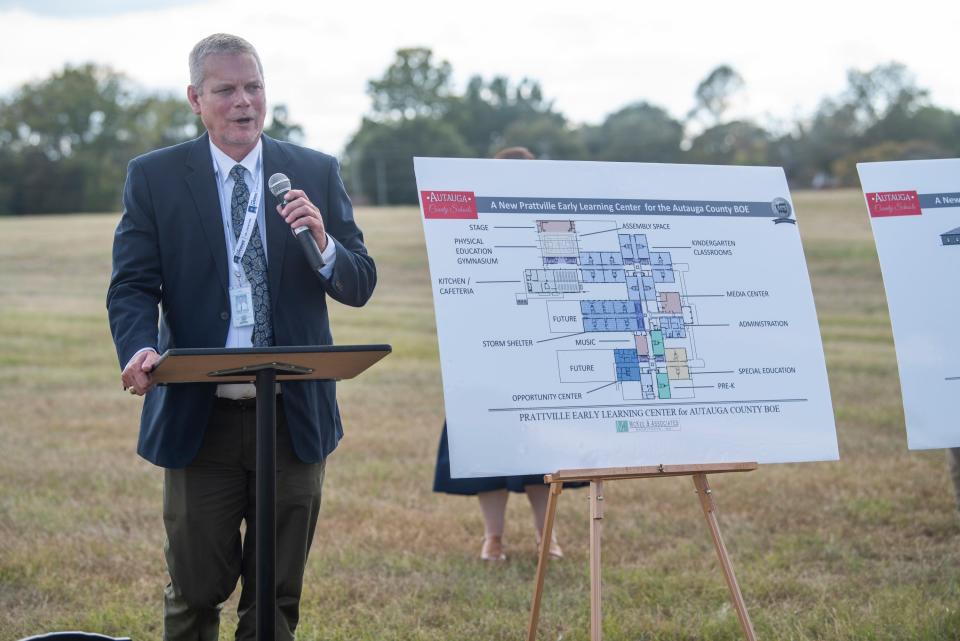 Former Autauga County Schools Superintendent Tim Tidmore, shown at the Prattville Early Learning Center in Prattville, Alabama, on Oct. 4, 2022, resigned from his role in March.