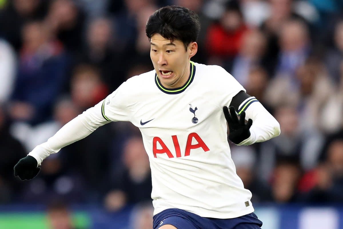 Tottenham’s Son Heung-min struggled against Leicester (Isaac Parkin/PA) (PA Wire)